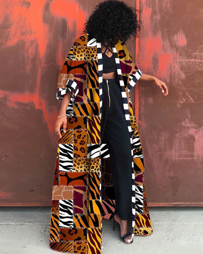 Ankara Print Kimono Animal Print