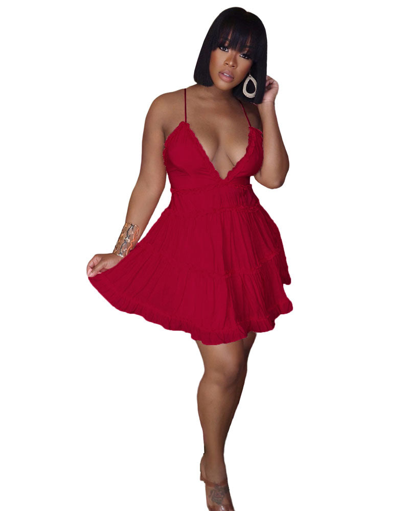 Astrid Mini Dress Burgundy