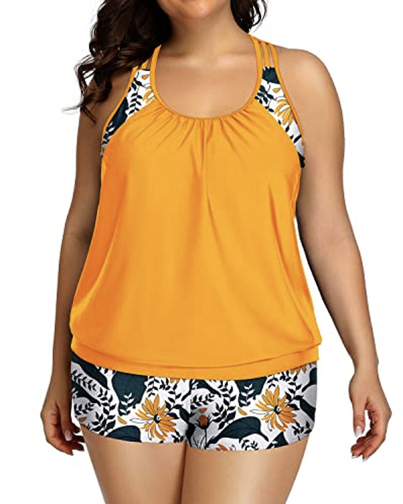 Aubrey Tankini Set Orange