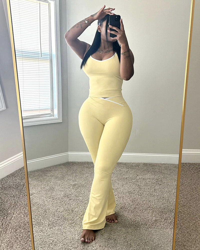Aura Tank & Legging Set Yellow