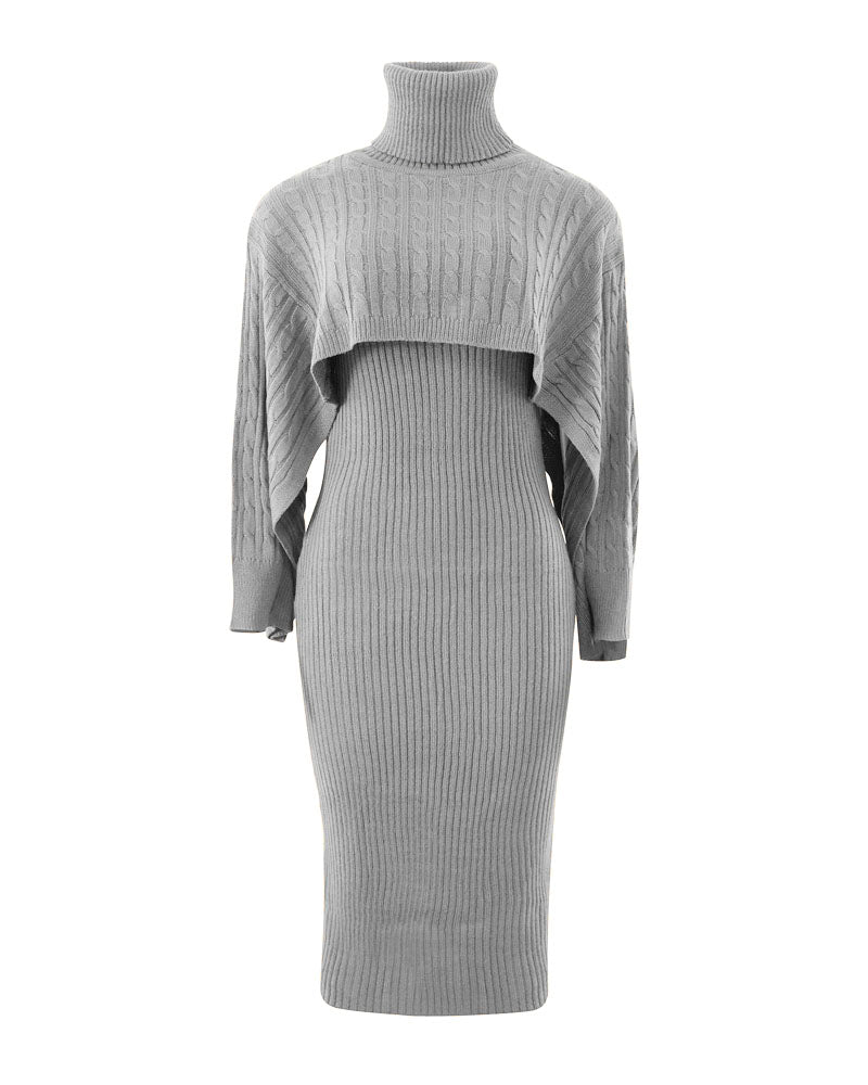 BAILEY 2PC KNIT SWEATER SET Light Grey