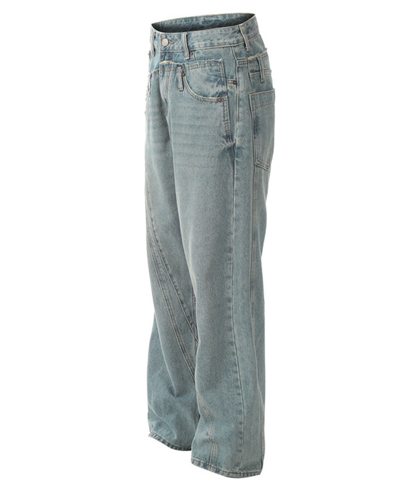 JEANS À BOUCLE DE CEINTURE