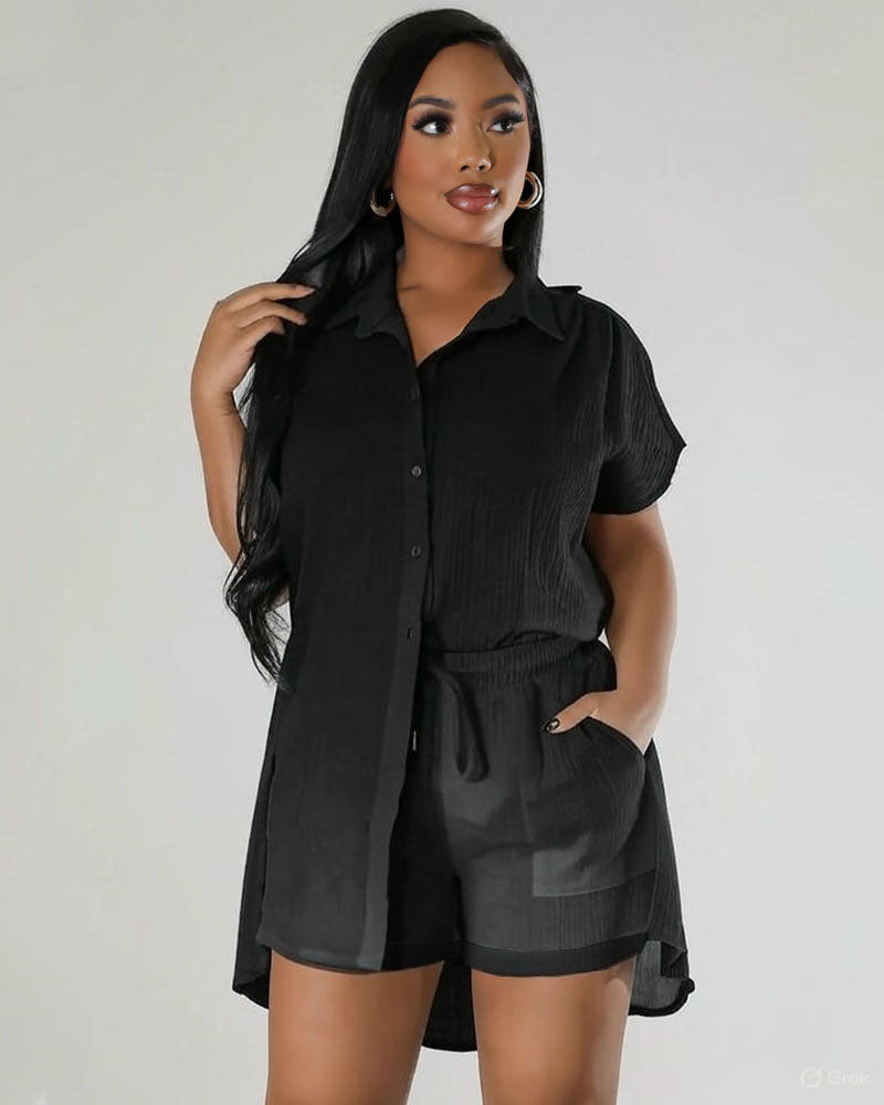 Babe Nation Short Set Black