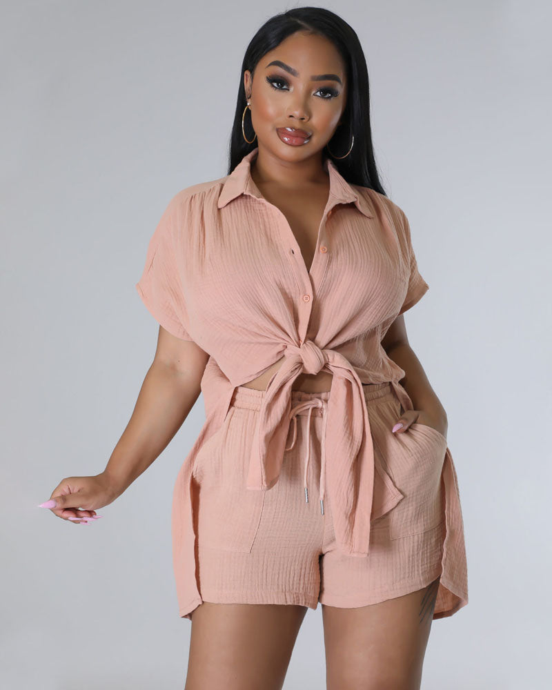 Babe Nation Short Set Mocha