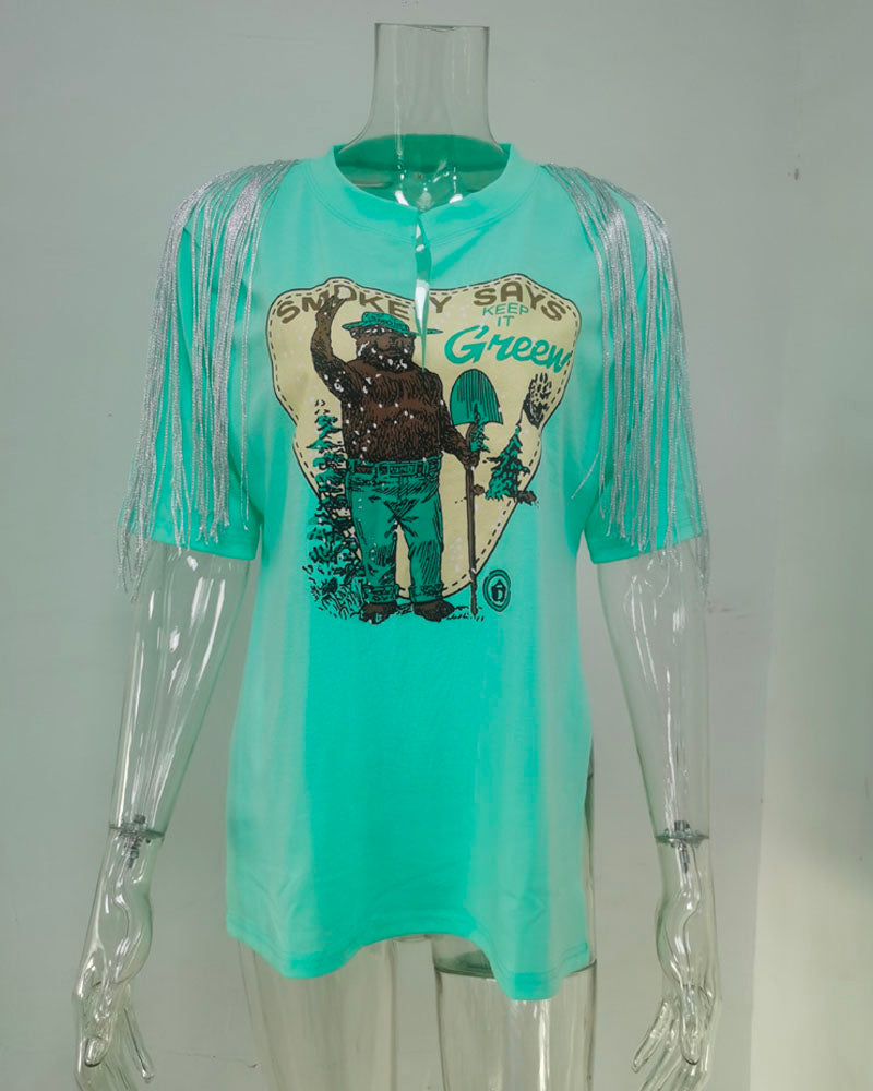 Bad Girl T Shirt LightGreen