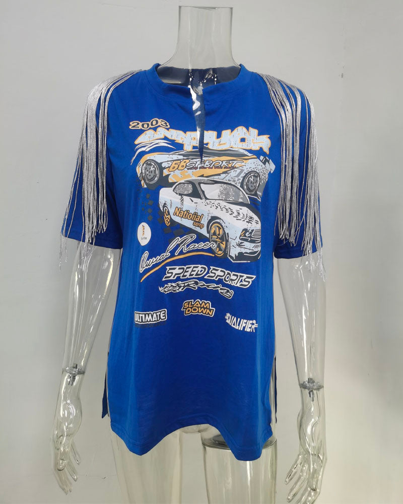 Bad Girl T Shirt Blue