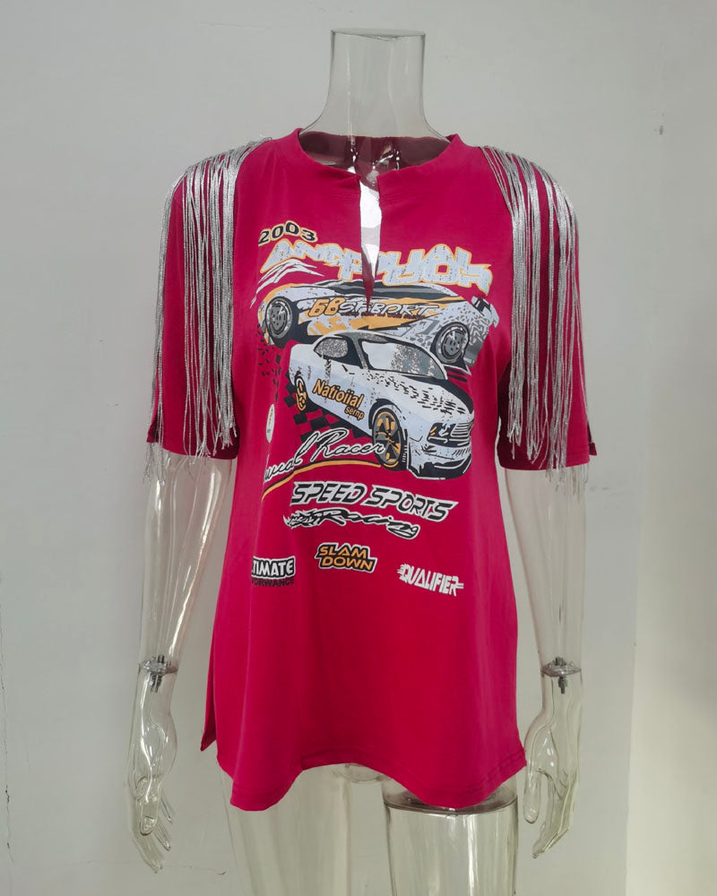 Bad Girl T Shirt RoseRed