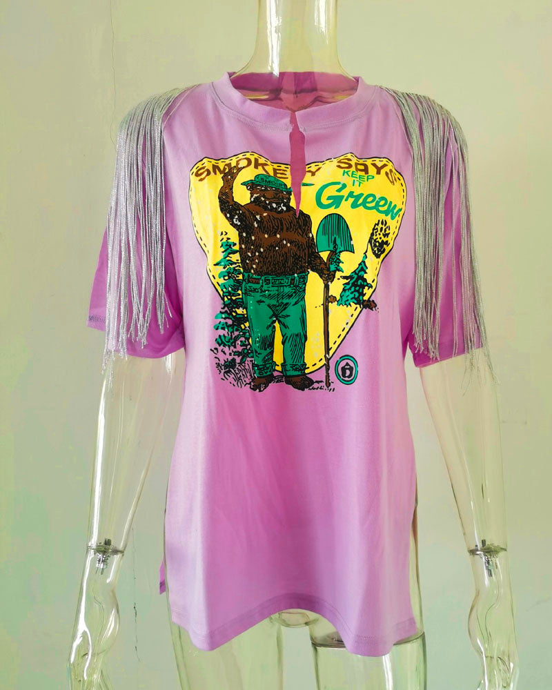 Bad Girl T Shirt PurplePink