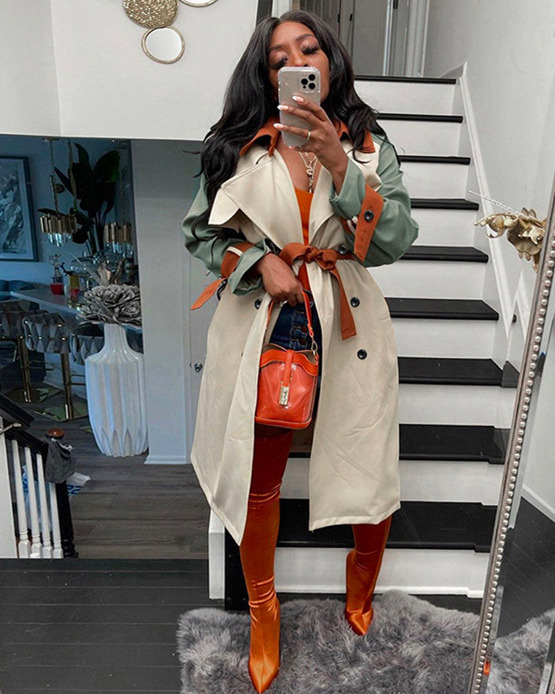 Bad Habits Trench Coat Apricot