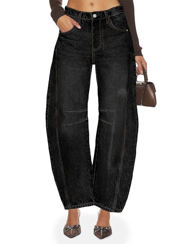 Barrel Jeans Black