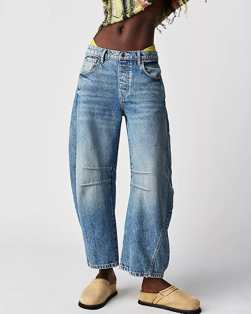 Barrel Jeans Denim Blue
