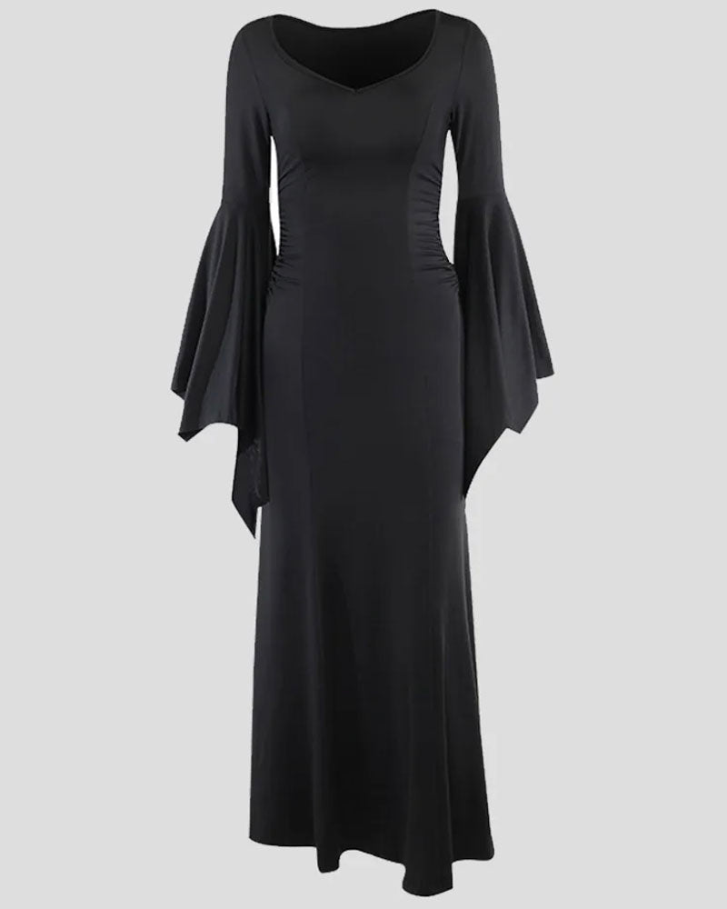 Bat Sleeve Maxi Bodycon Dress