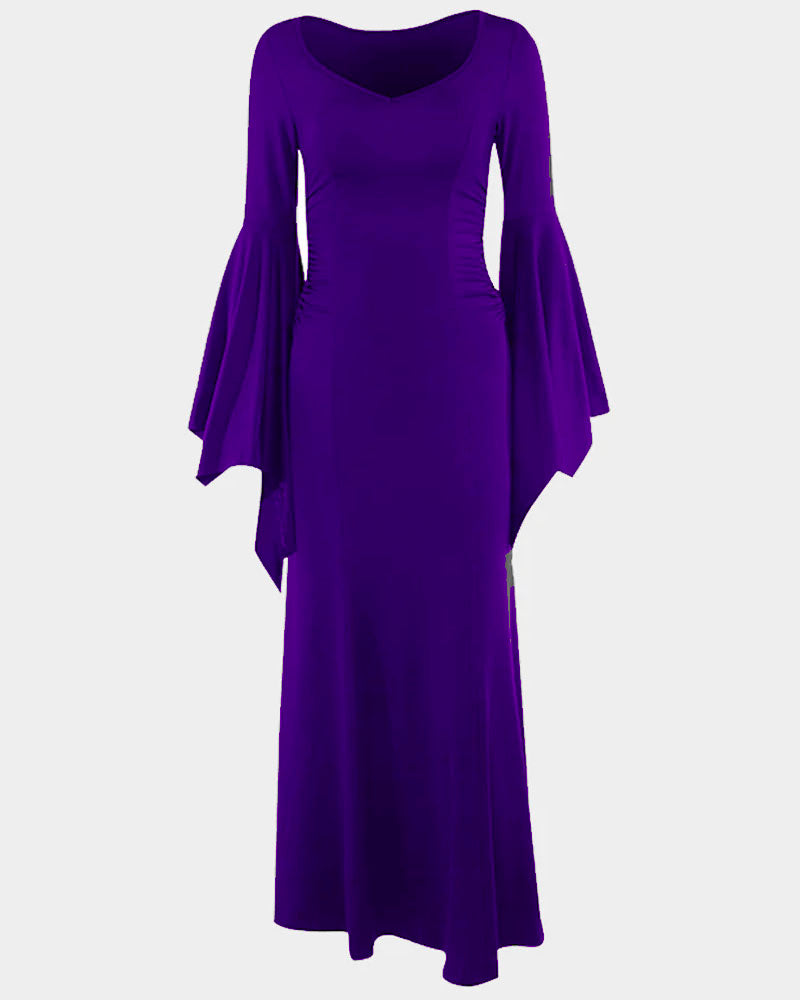 Bat Sleeve Maxi Bodycon Dress