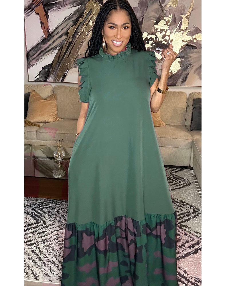 Be Untamed Maxi Dress ArmyGreen