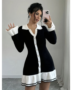 Bell Sleeve Knit Dress