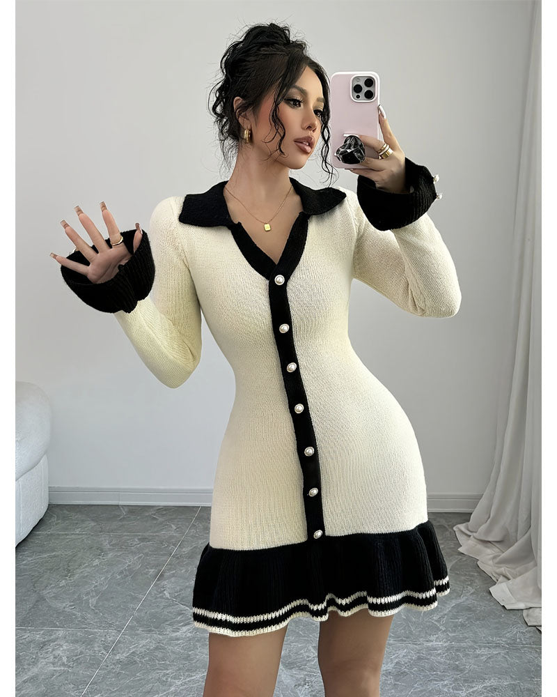 Bell Sleeve Knit Dress