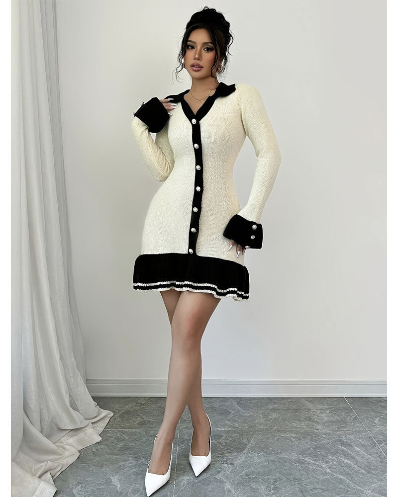 Bell Sleeve Knit Dress