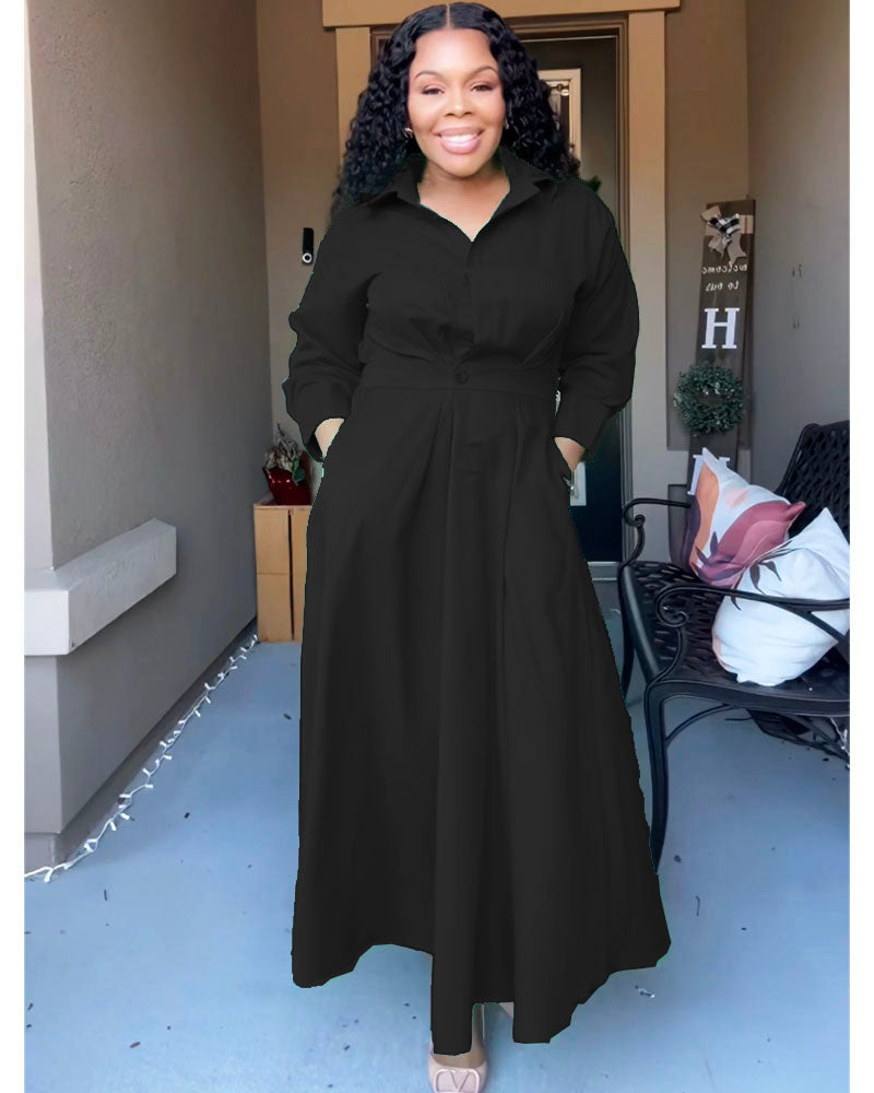 Billowy Classy Dress Black