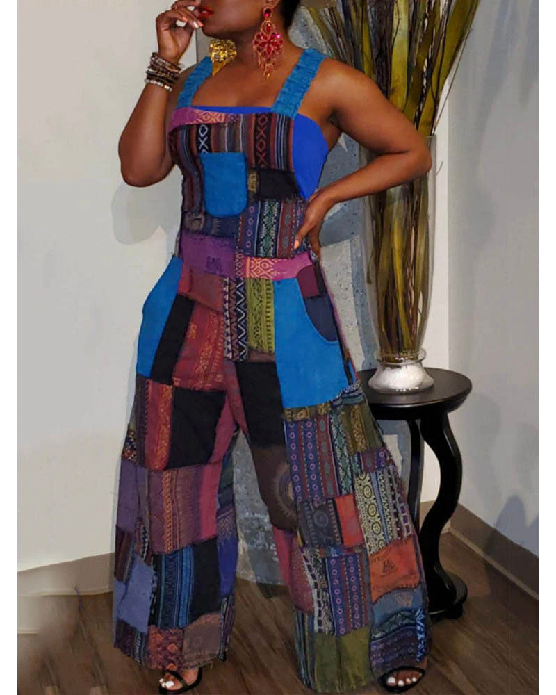 Boho Style Jumpsuit BLUE