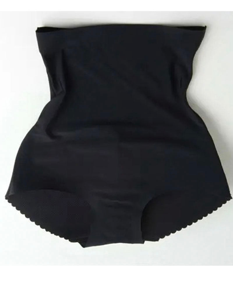 High Waisted Butt Padded Underwear Panty Black
