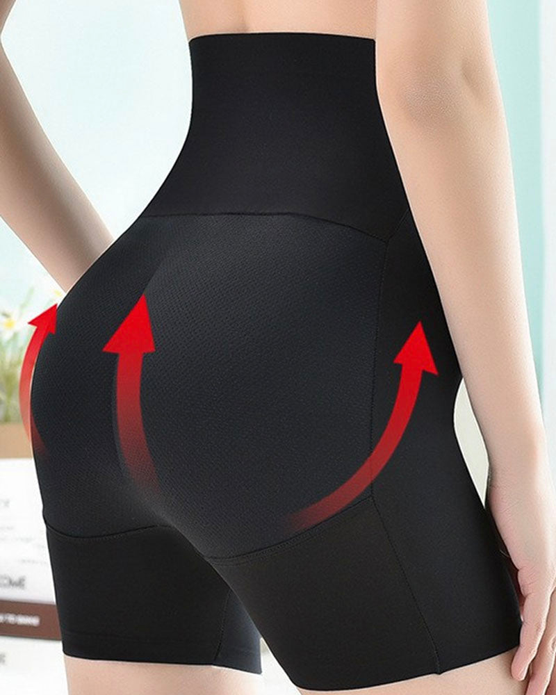 High Waisted Butt Padded Underwear Shorts Black