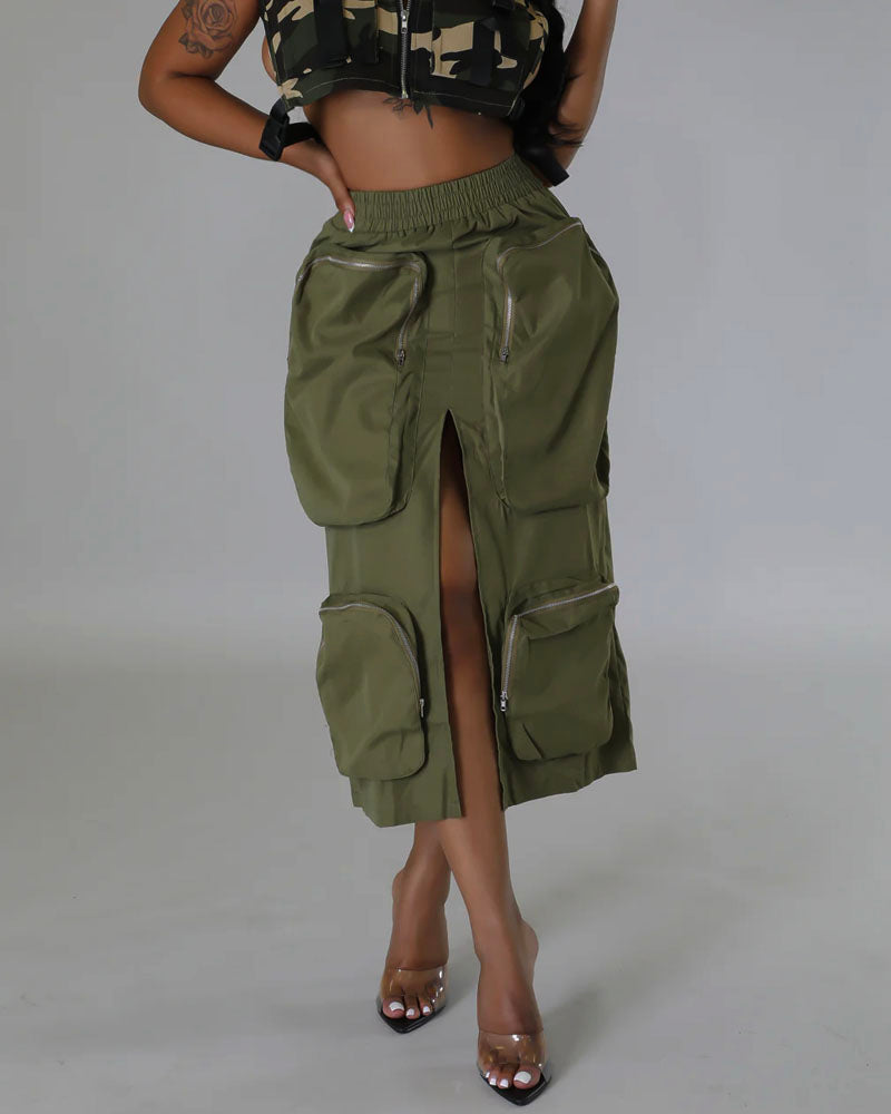 CARGO SKIRT Olive