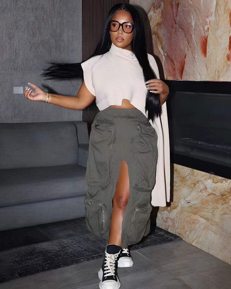 CARGO SKIRT Grey