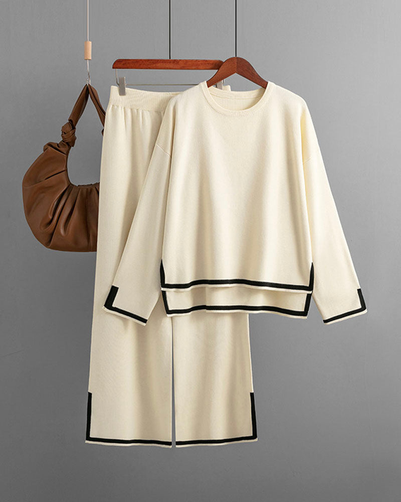 CASUAL KNIT SWEATER SET