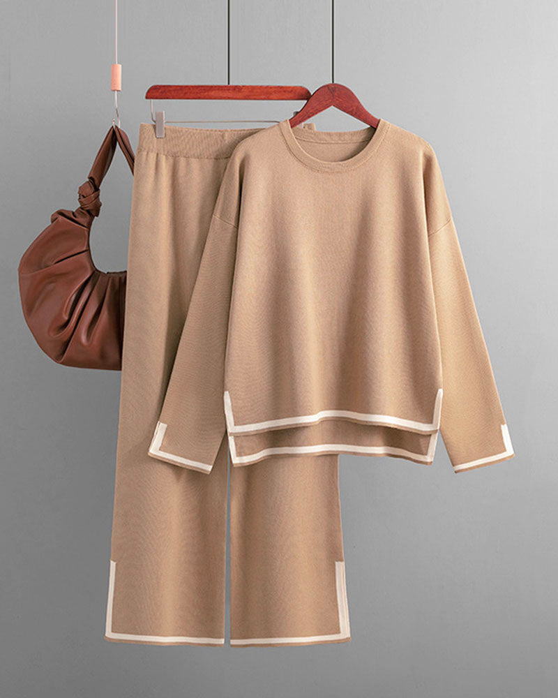 CASUAL KNIT SWEATER SET