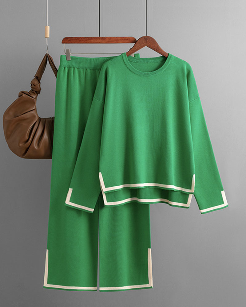 CASUAL KNIT SWEATER SET