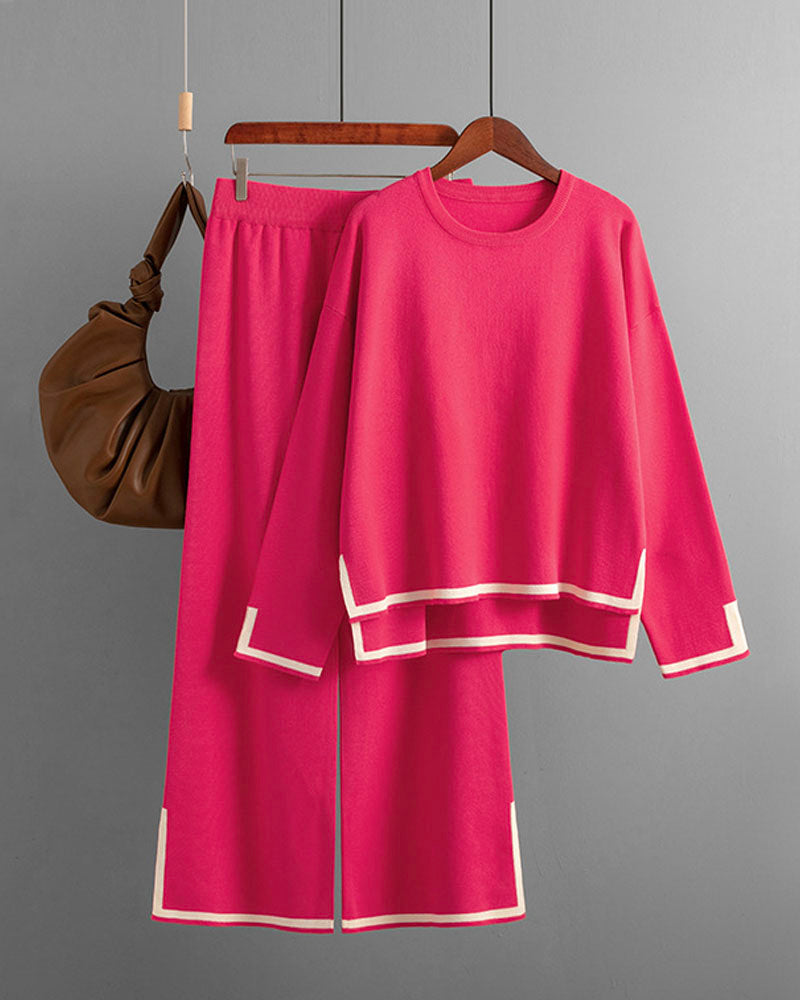 CASUAL KNIT SWEATER SET