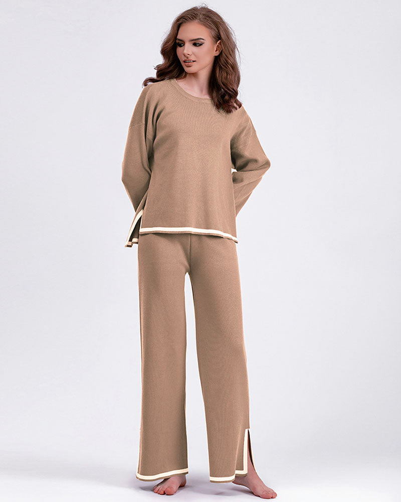 CASUAL KNIT SWEATER SET