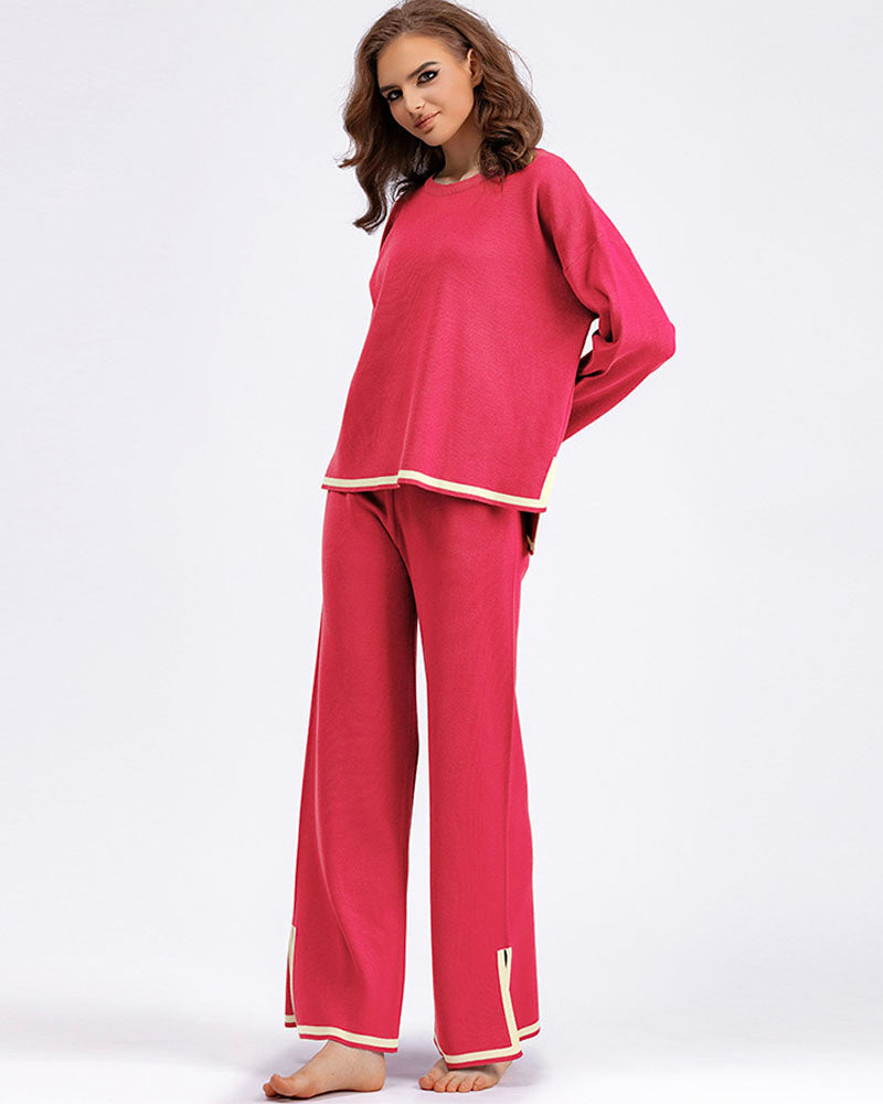 CASUAL KNIT SWEATER SET