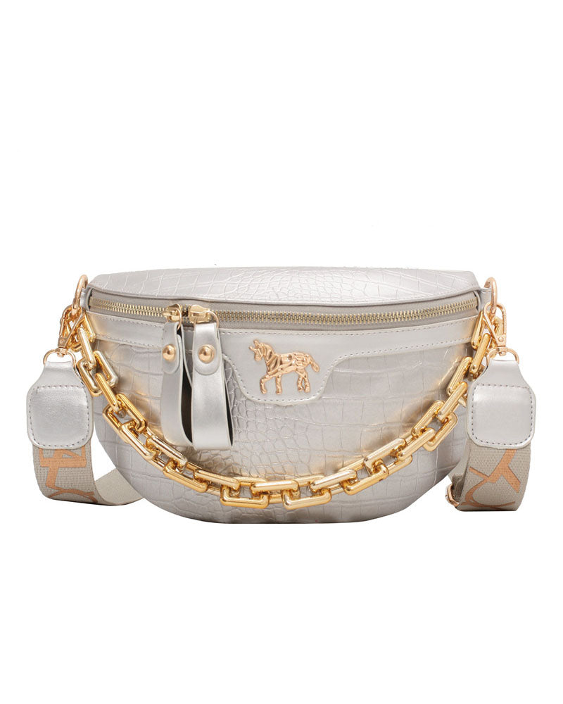 Mila Fanny Pack Bag Silver
