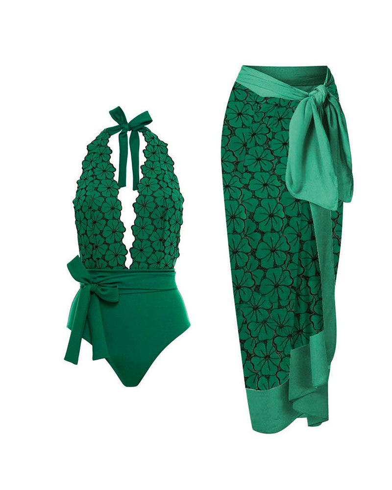 Capri Summers Swim Set Green