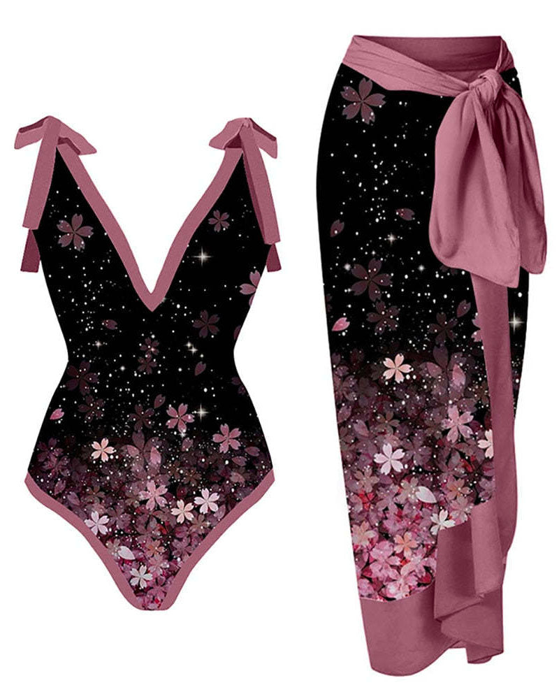 Capri Summers Swim Set PurpleBlack527