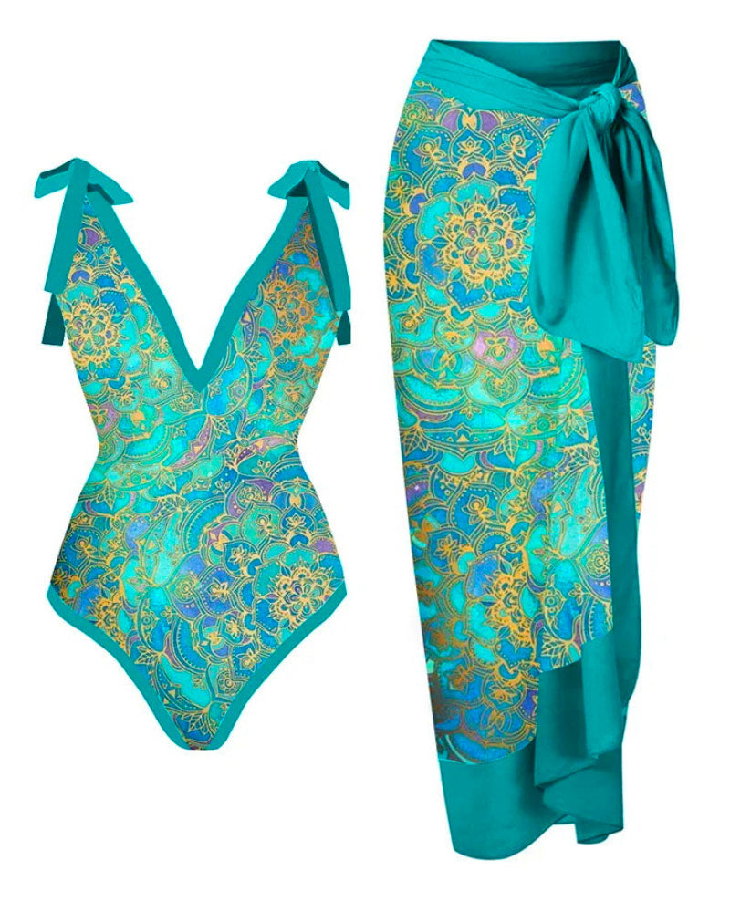 Capri Summers Swim Set Green529B