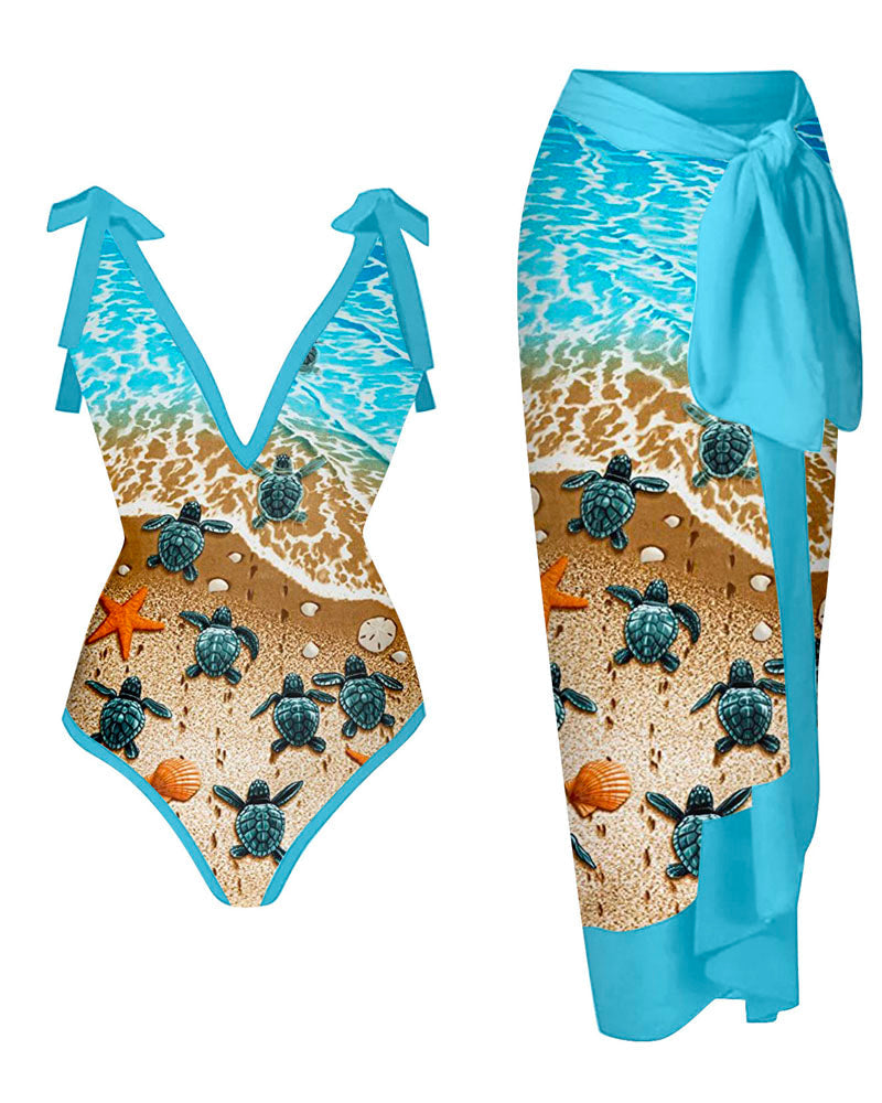 Capri Summers Swim Set BlueTortoiseLX