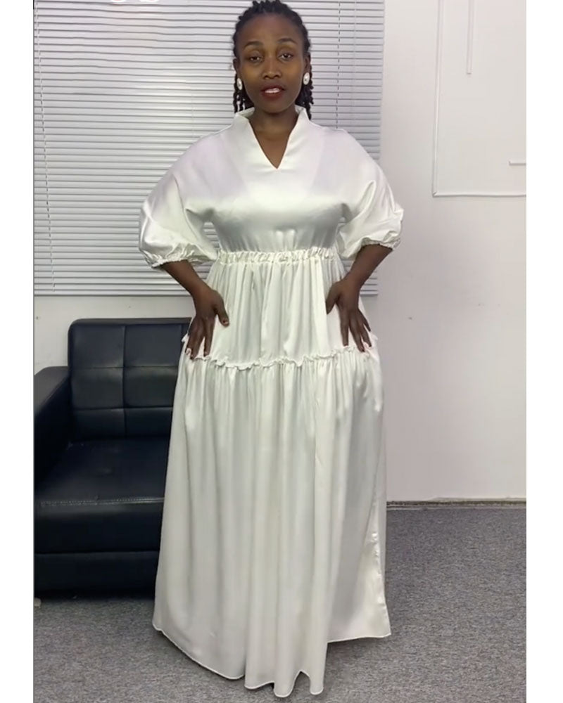Caught My Eyes Dress White