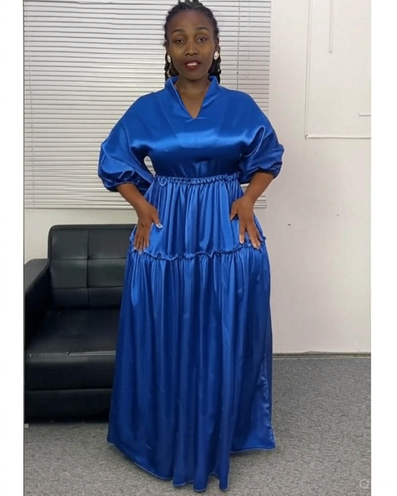 Caught My Eyes Dress Blue