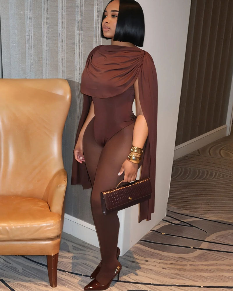 Chic Swing Collar Bodysuit