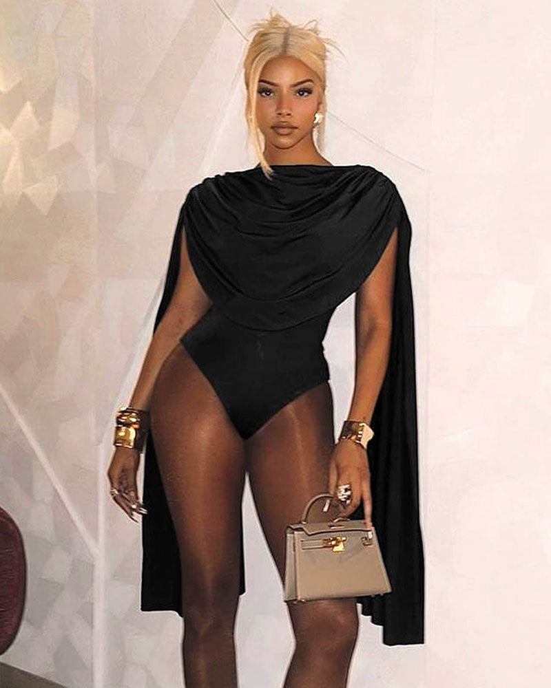 Chic Swing Collar Bodysuit