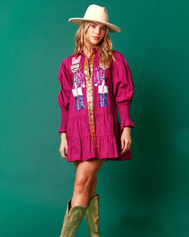 Christmas Sequin Mini Dress