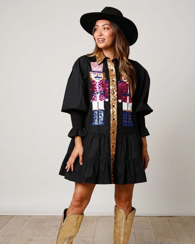 Christmas Sequin Mini Dress