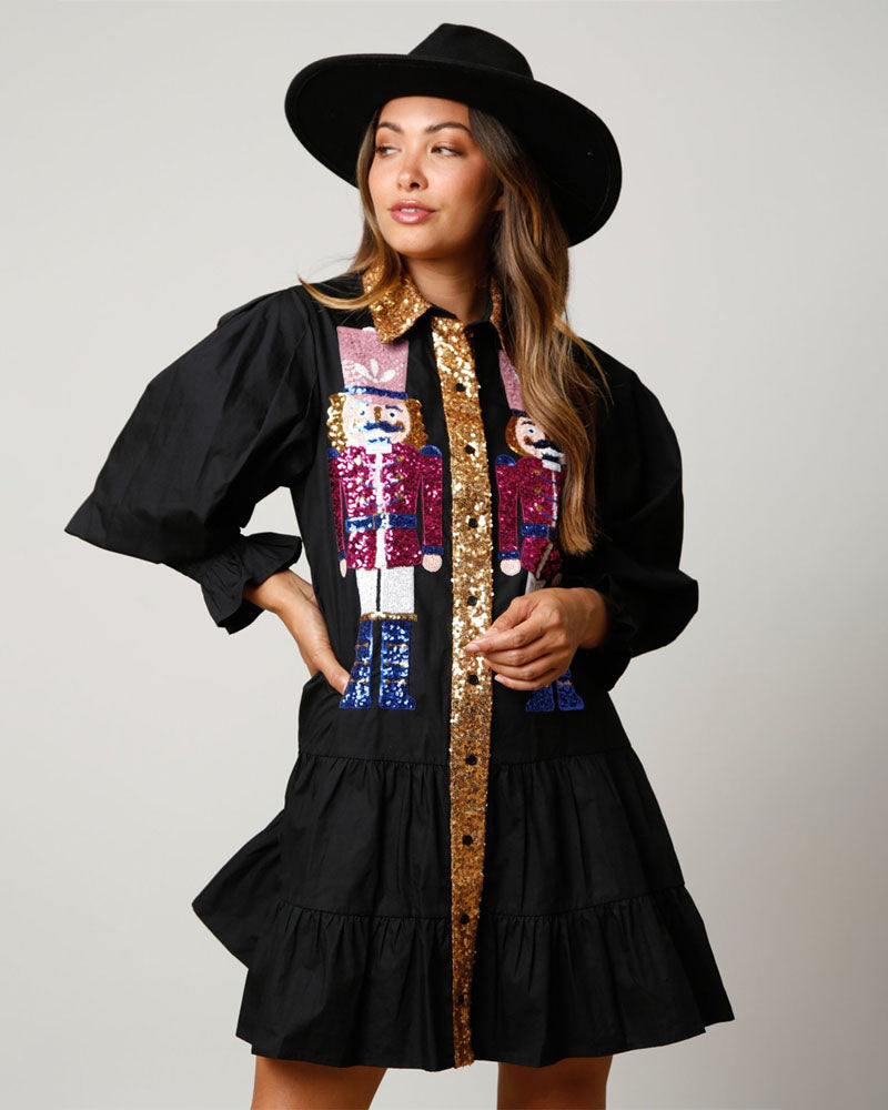 Christmas Sequin Mini Dress