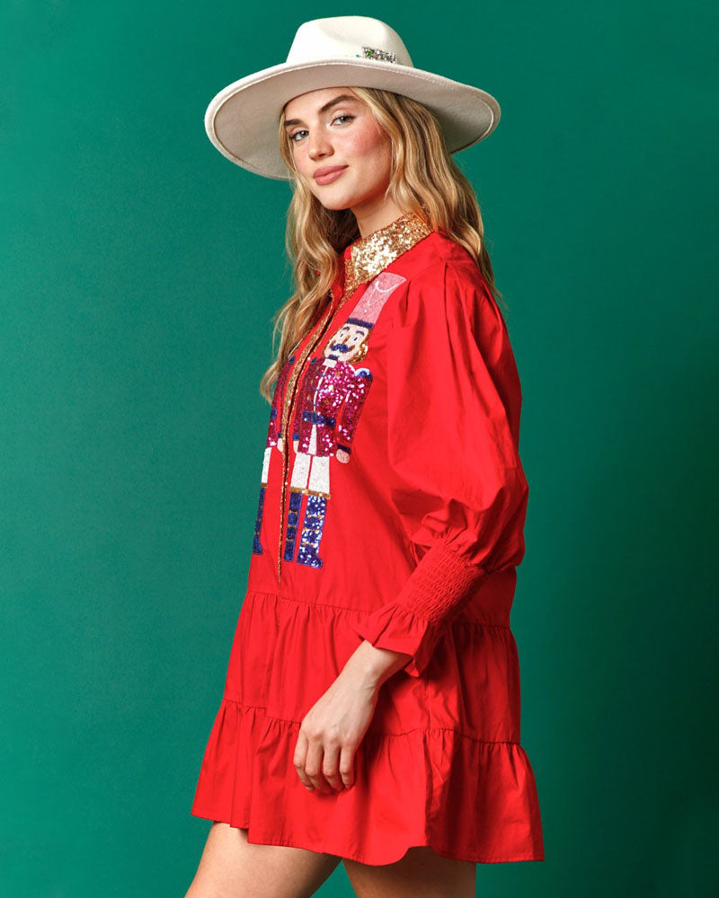 Christmas Sequin Mini Dress