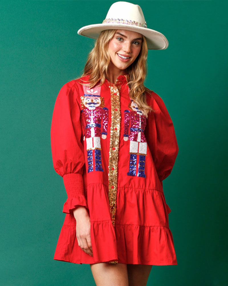 Christmas Sequin Mini Dress