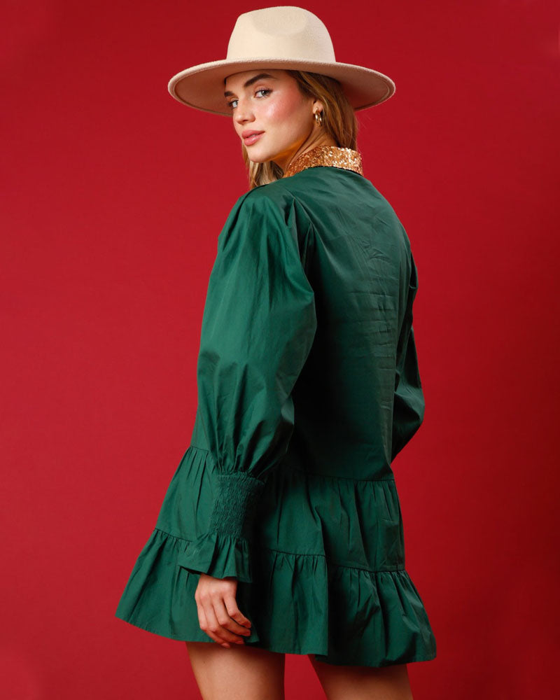 Christmas Sequin Mini Dress