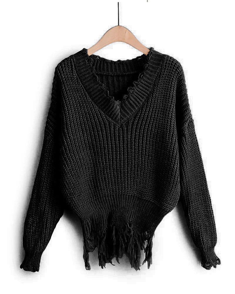 Classy Chic Raw Hem Sweater