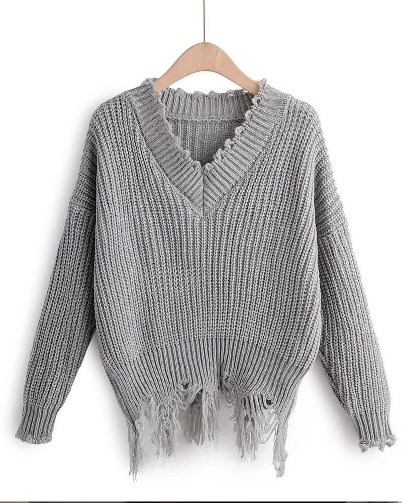 Classy Chic Raw Hem Sweater